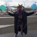 Jester for Jesus Birthday with Balloons